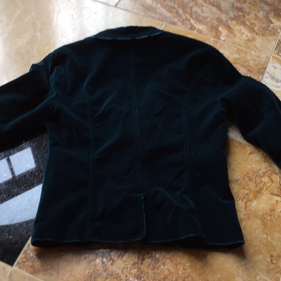 BKE outerwear deep emerald/evergreen velvet /distressed edge - Picture 6 of 7